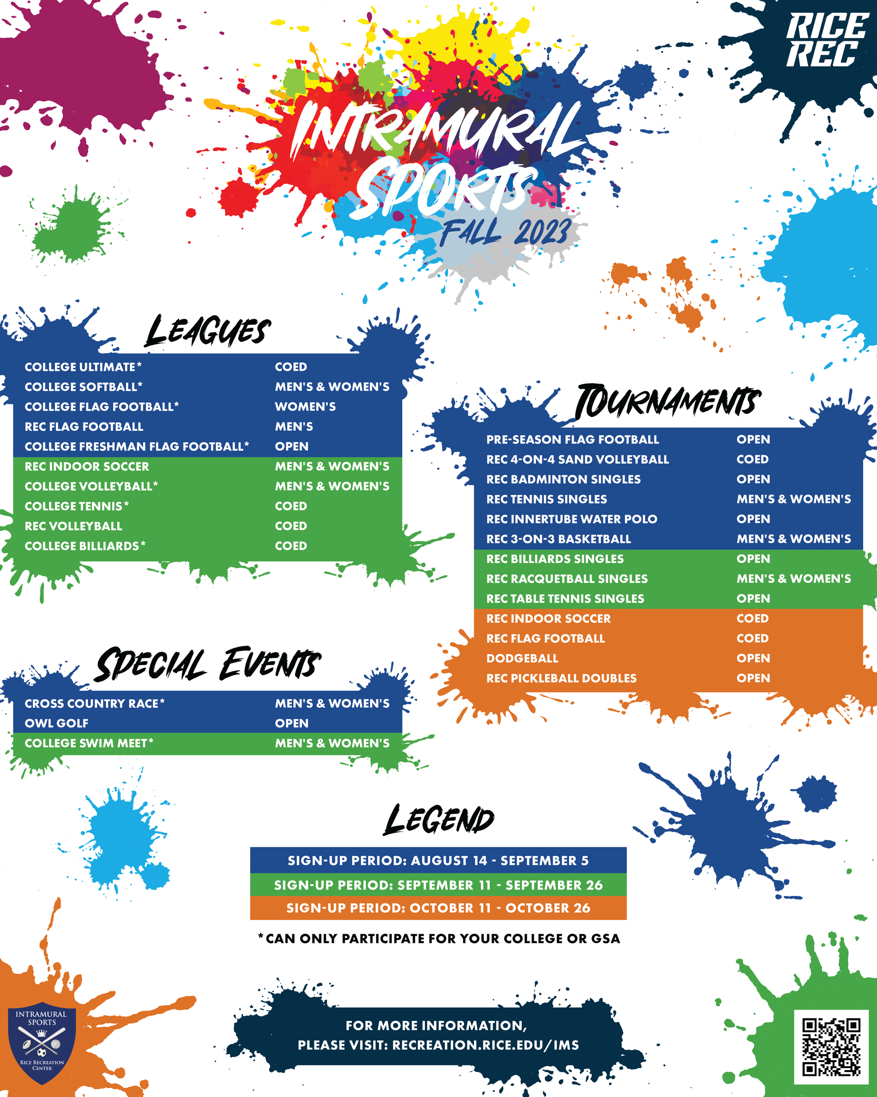 Intramural Sports Schedule Recreation Center Rice University intramural-sports-schedule-recreation-center-rice-university